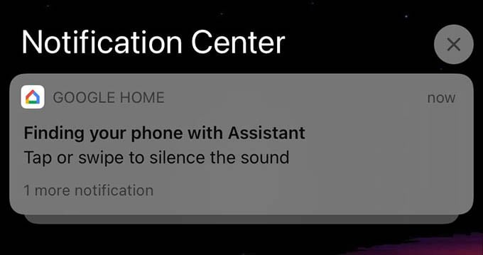 Google Home Find My iPhone