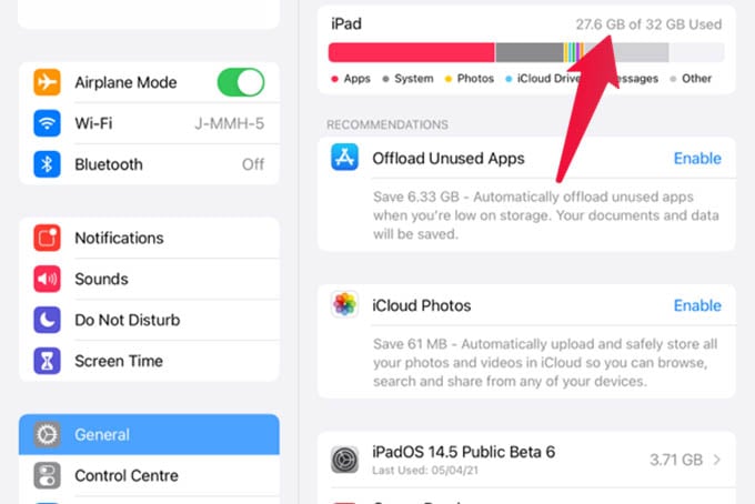 How to Check iPad Storage Space