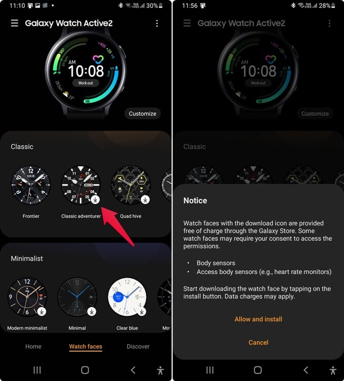 Install New Watch Face on Samsung Galaxy Watch