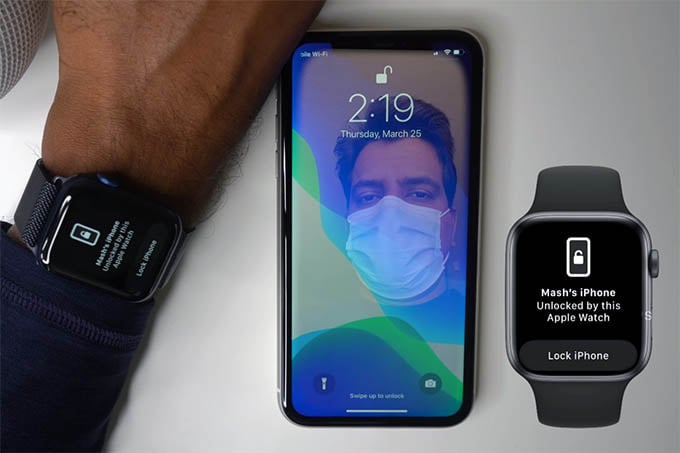 iPhone Unlocked with Apple Watch