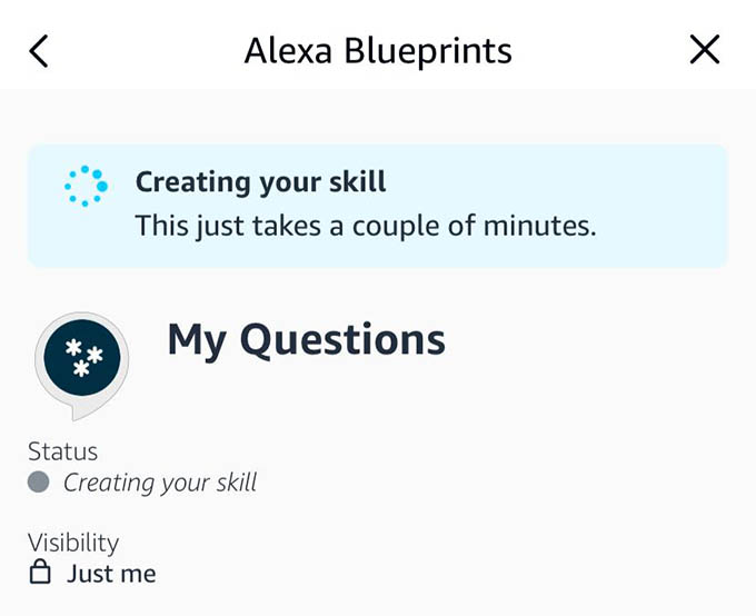 Alexa Blueprints Creating Your Skill