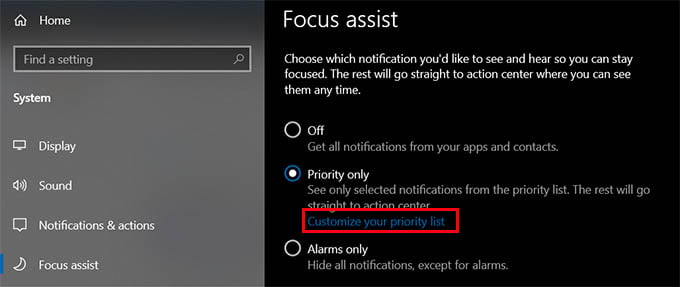 How to Put Your Computer on Do Not Disturb with Windows 10 Focus Assist - 14