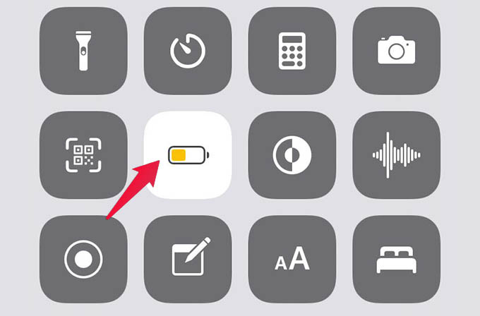 Disable Low Power Mode on iPhone from Control Center