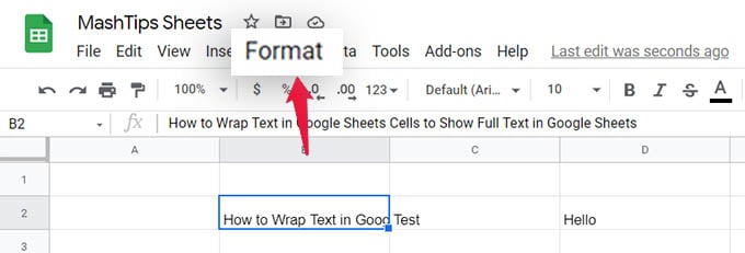 Format Cells in Google Sheets