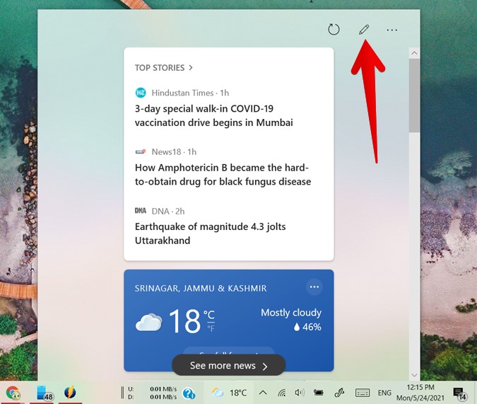 How to Use Windows 10 News and Interests Taskbar Widget - 43