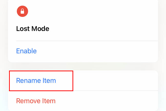 How to Rename AirTag and Change the Item from iPhone - 4