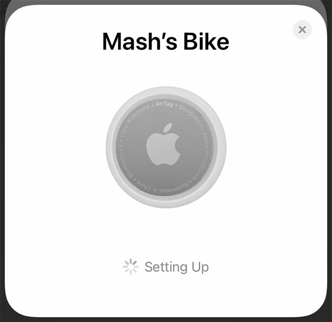 Setting Up Bike AirTag
