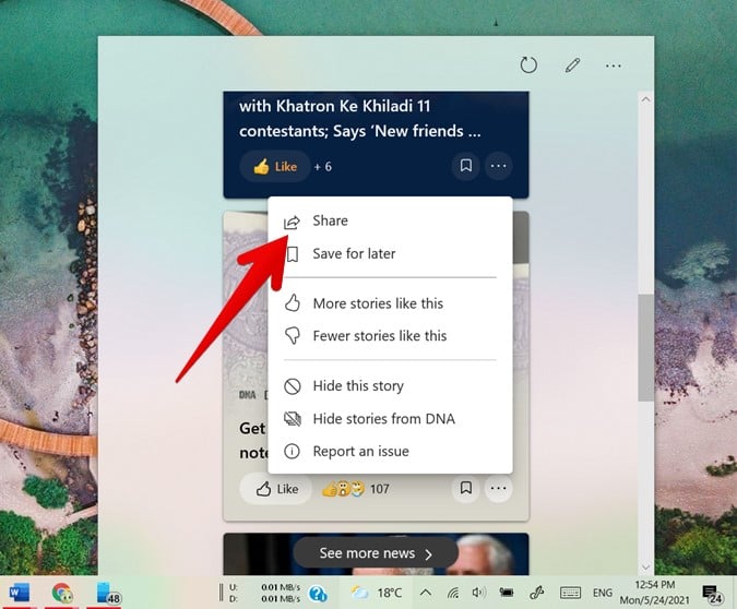 How to Use Windows 10 News and Interests Taskbar Widget - 81