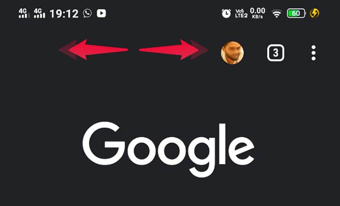 Switch Between Tabs in Chrome on Android by Swiping