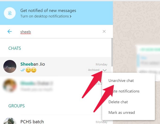 How to Get Back Archived Chats in WhatsApp on Android, iPhone, and Desktop