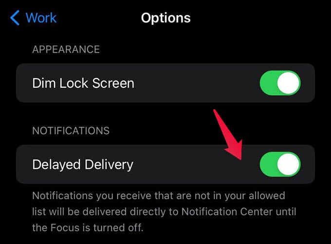 Enable Delayed Delivery for Notifications on iPhone
