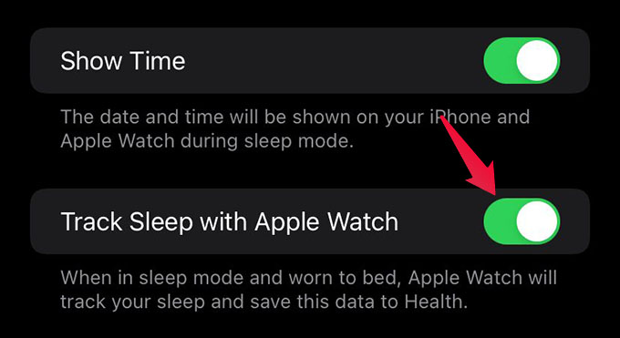 Enable Track Sleep with Apple Watch and Apple Watch Sleeping Respiratory Rate Measure