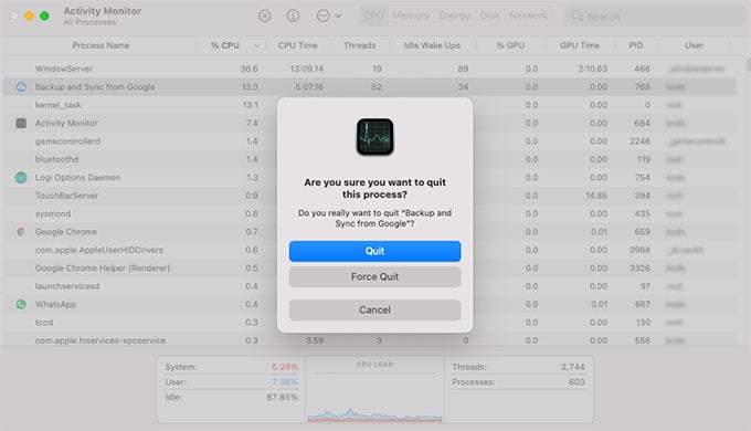 imac force quit all apps