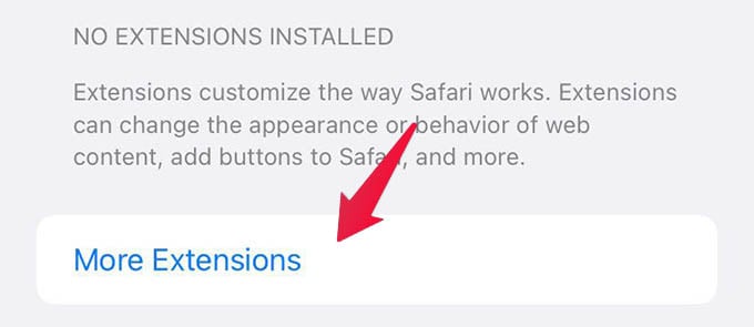 Get More Extensions on Safari for iPhone