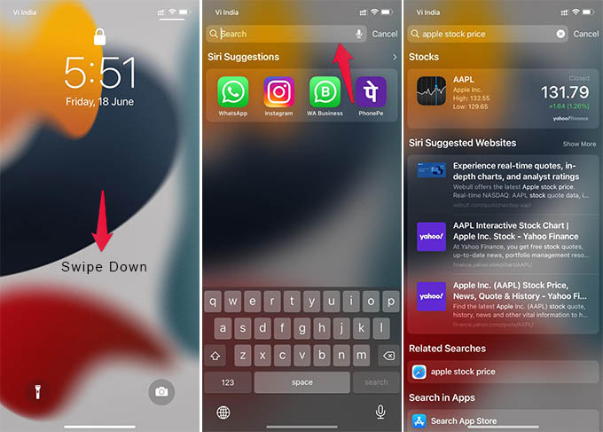 How to Use iPhone Spotlight Search from Lock Screen to Browse Quickly - 16