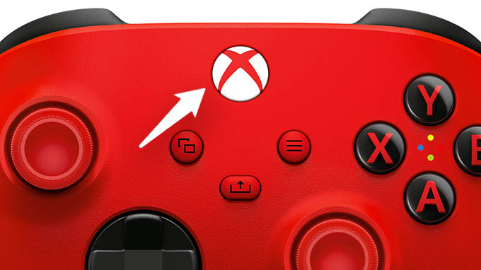 Press Xbox Home Button in Series X S