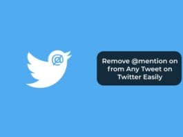 Remove @mention on from Any Tweet on Twitter Easily