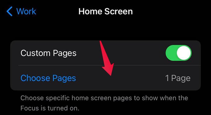 Set Custom Home Screen Pages for iPhone Focus