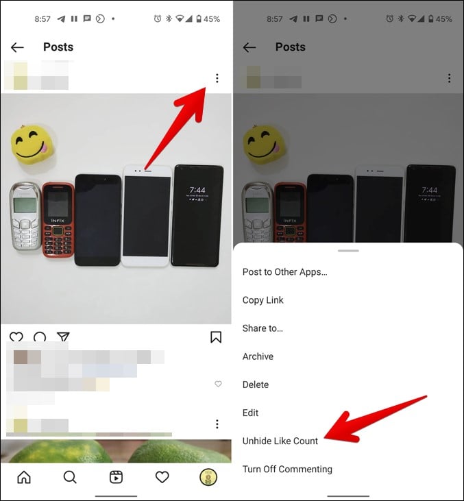 Unhide Likes on Instagram for Your Own Posts