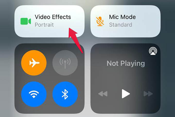 iPhone Control Center Video Effects