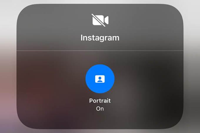 iPhone Portrait Video Call on Instagram