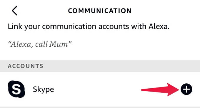 Add Skype to Amazon Alexa Account