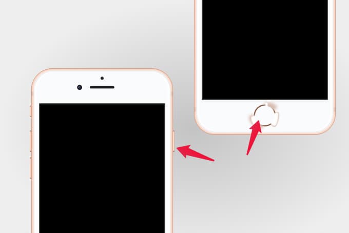 Force Shutdown iPhone By Pressing Home Button and Side Button