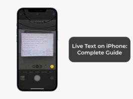 Live Text on iPhone Complete Guide