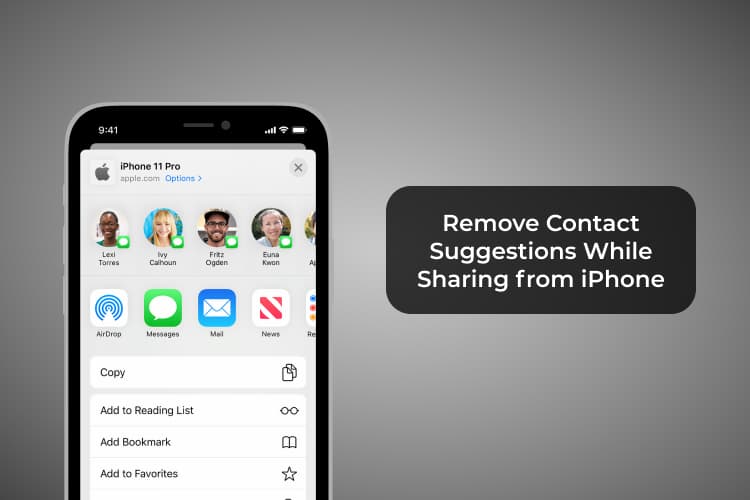 How To Remove Contact Suggestions While Sharing On IPhone MashTips