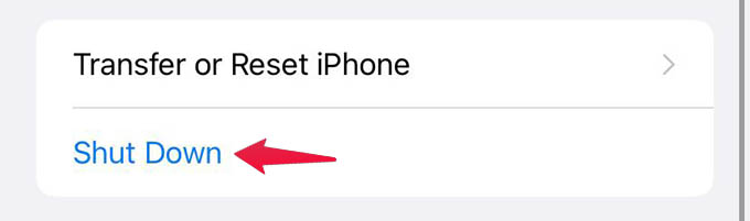 Shutdown iPhone from Settings Without Using Power Button