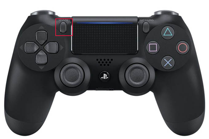 Take a Screen on PS4 with DualShock Controller Create Button