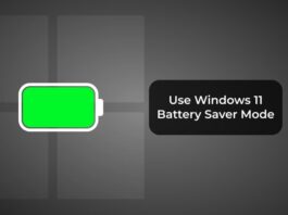 Use Windows 11 Battery Saver Mode