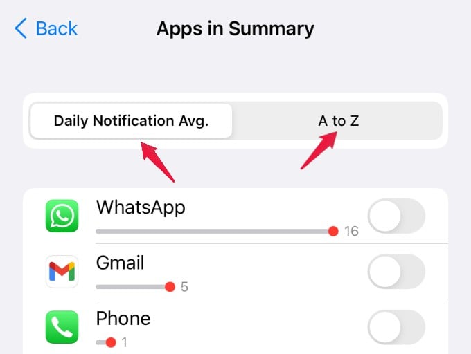 edit apps for notifications