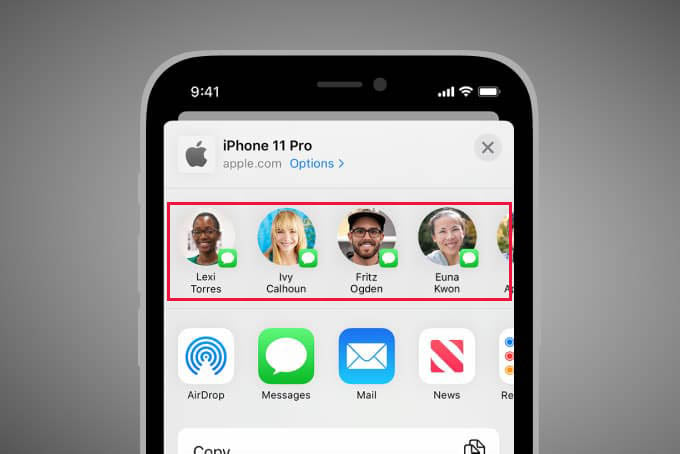 How to Remove Contact Suggestions While Sharing on iPhone - 58