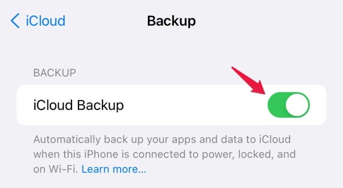 icloud enable automatic backup