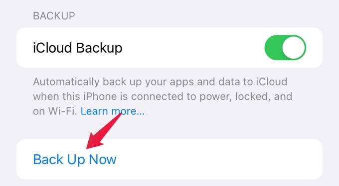 icloud manual backup