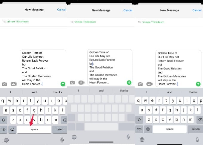 iphone use keyboard as mouse
