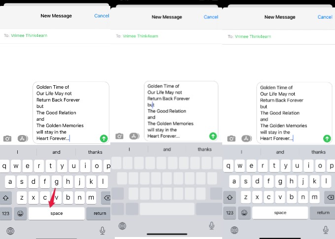 iphone use keyboard as mouse