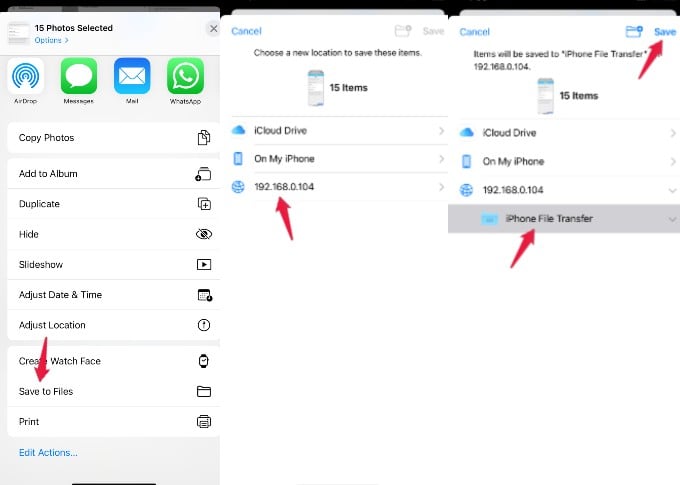 save files on shared windows folder