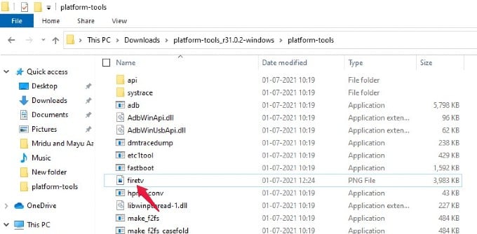 Fire TV Screenshot Stored Folder in Windows