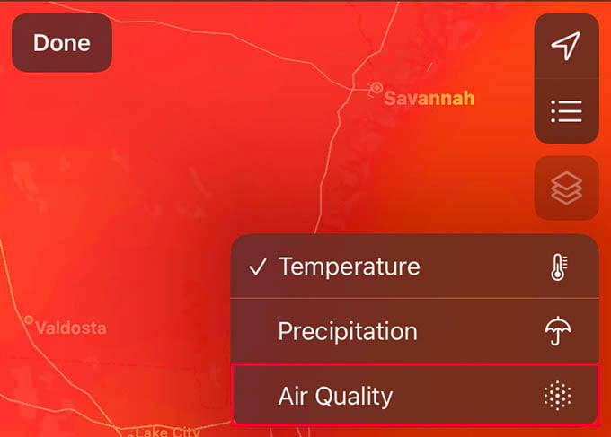 How to Get Weather Radar on iPhone Using the Weather App - 63