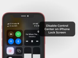 Disable Control Center on iPhone Lock Screen