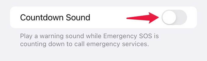 Disable iPhone Emergency Auto Calling Countdown Sound