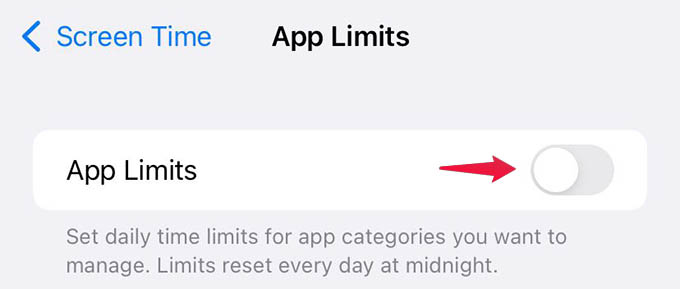 Enable App Limits on iPhone