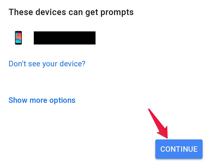 Get Google 2 Step Verification Prompt Device