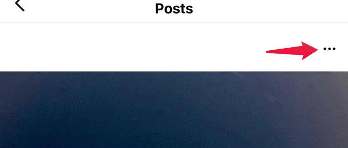 Instagram Post Menu Button