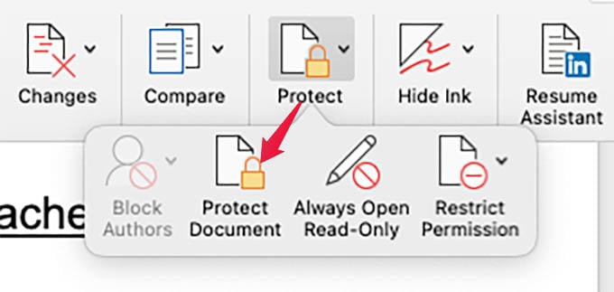 password protect a word for mac document