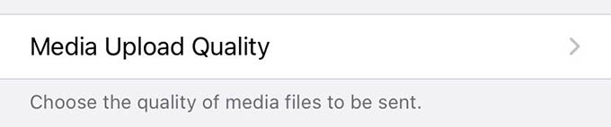 Media Upload Quality Settings on WhatsApp