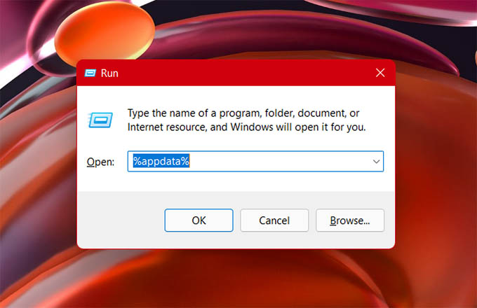 Open Windows 11 AppData Folder