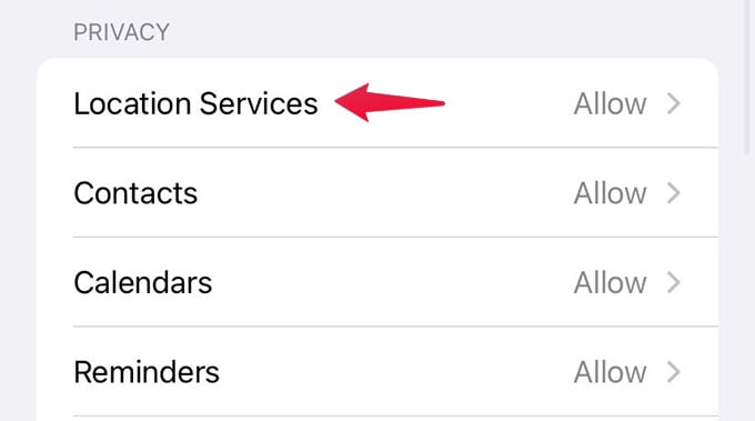 Restrict Location Services on iPhone